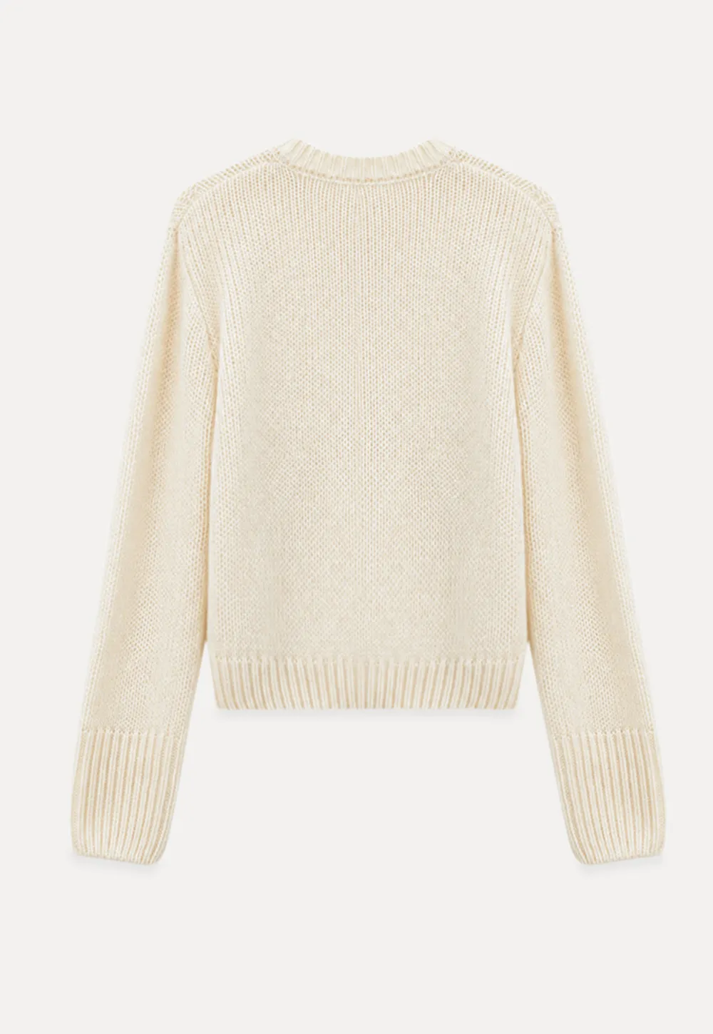 Ruffled Collar Cable Knit Cardigan Sweater