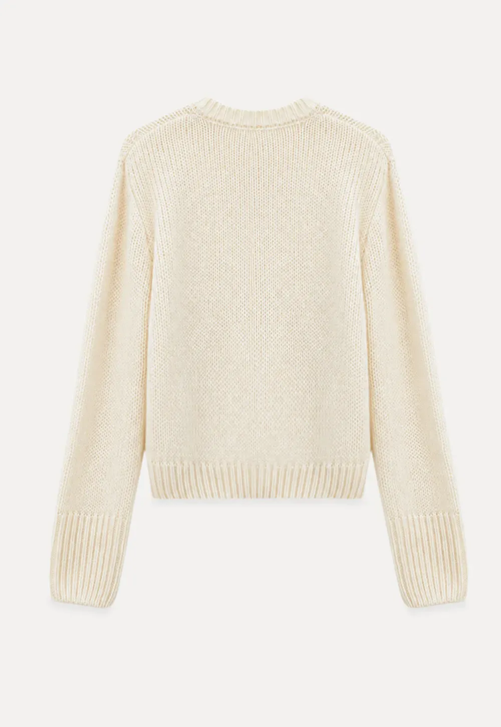 Ruffled Collar Cable Knit Cardigan Sweater