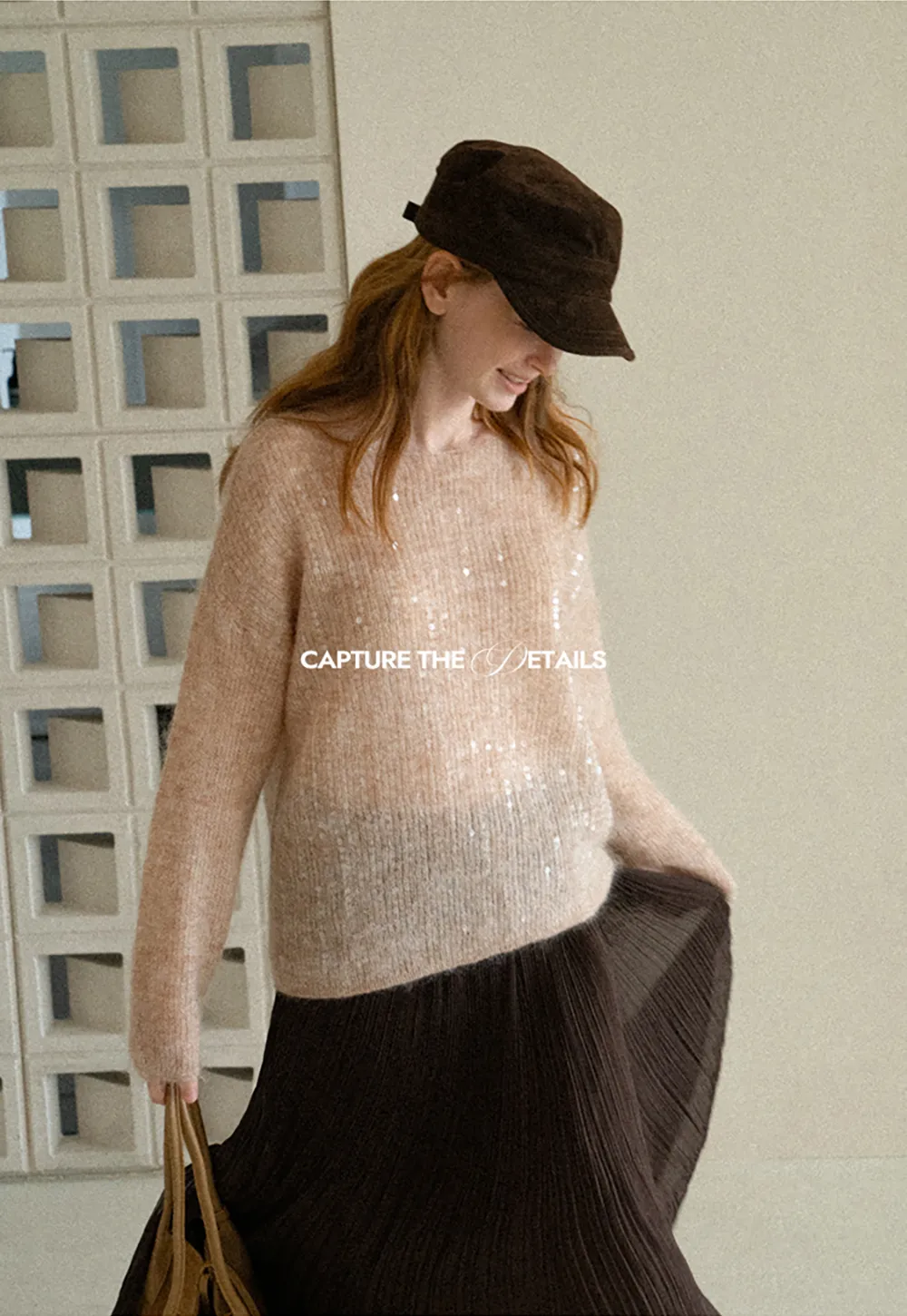 Sequined Sheer Knit Sweater