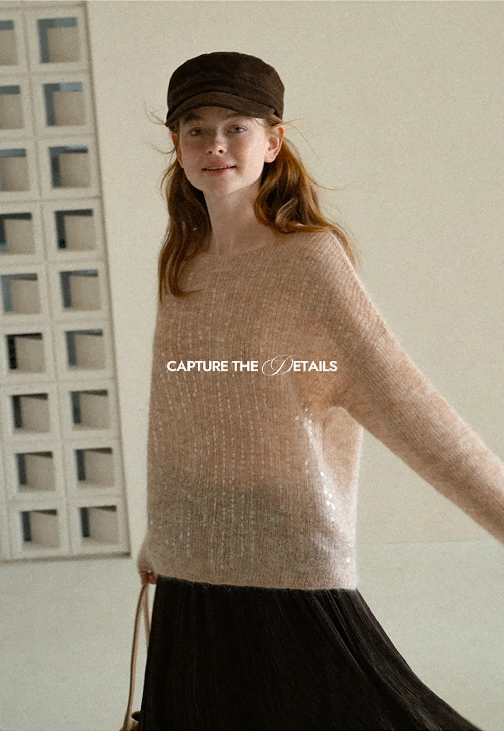 Sequined Sheer Knit Sweater