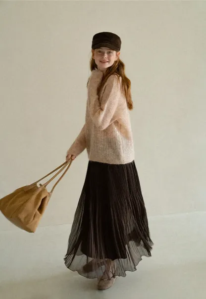 Sequined Sheer Knit Sweater