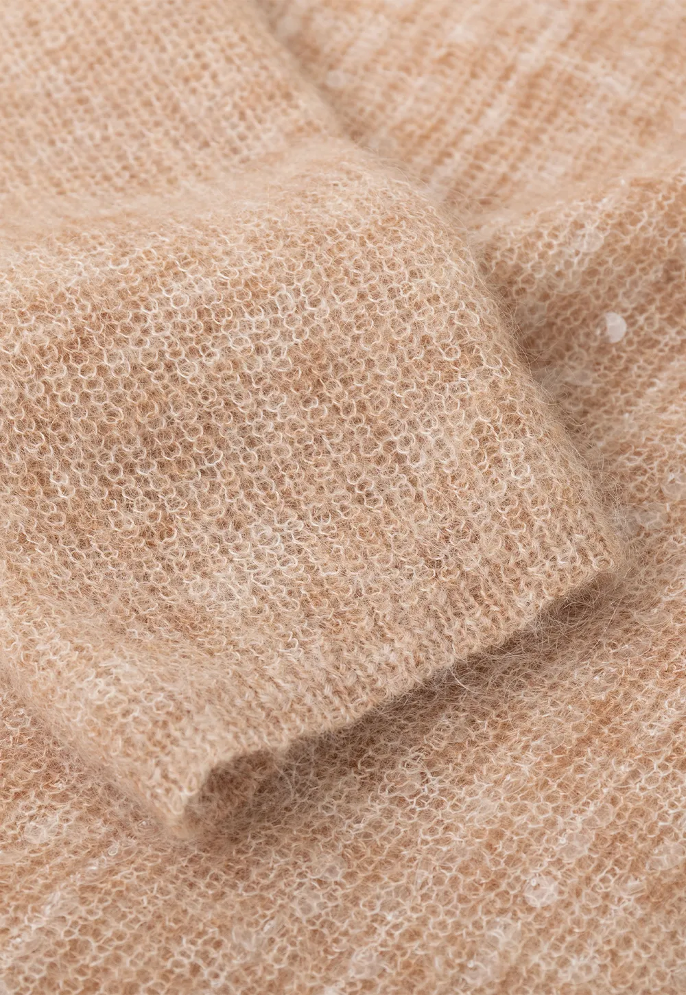 Sequined Sheer Knit Sweater