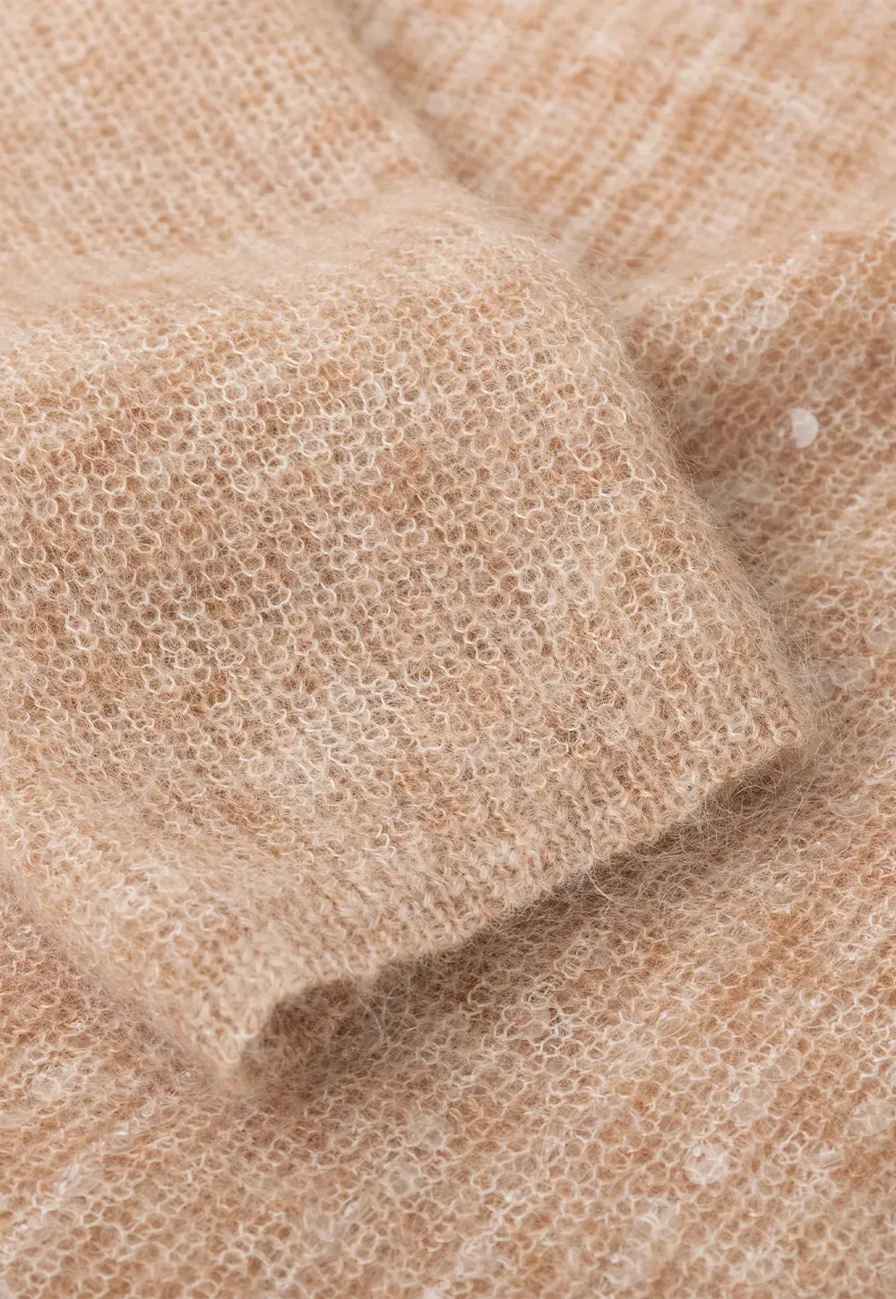 Sequined Sheer Knit Sweater
