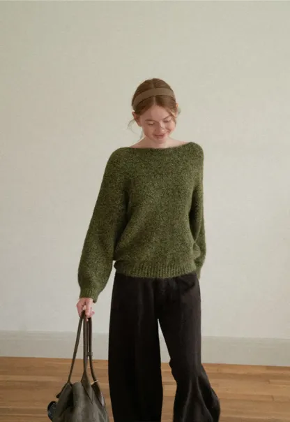 Asymmetrical Buttoned Cowl Neck Oversized Knit Sweater