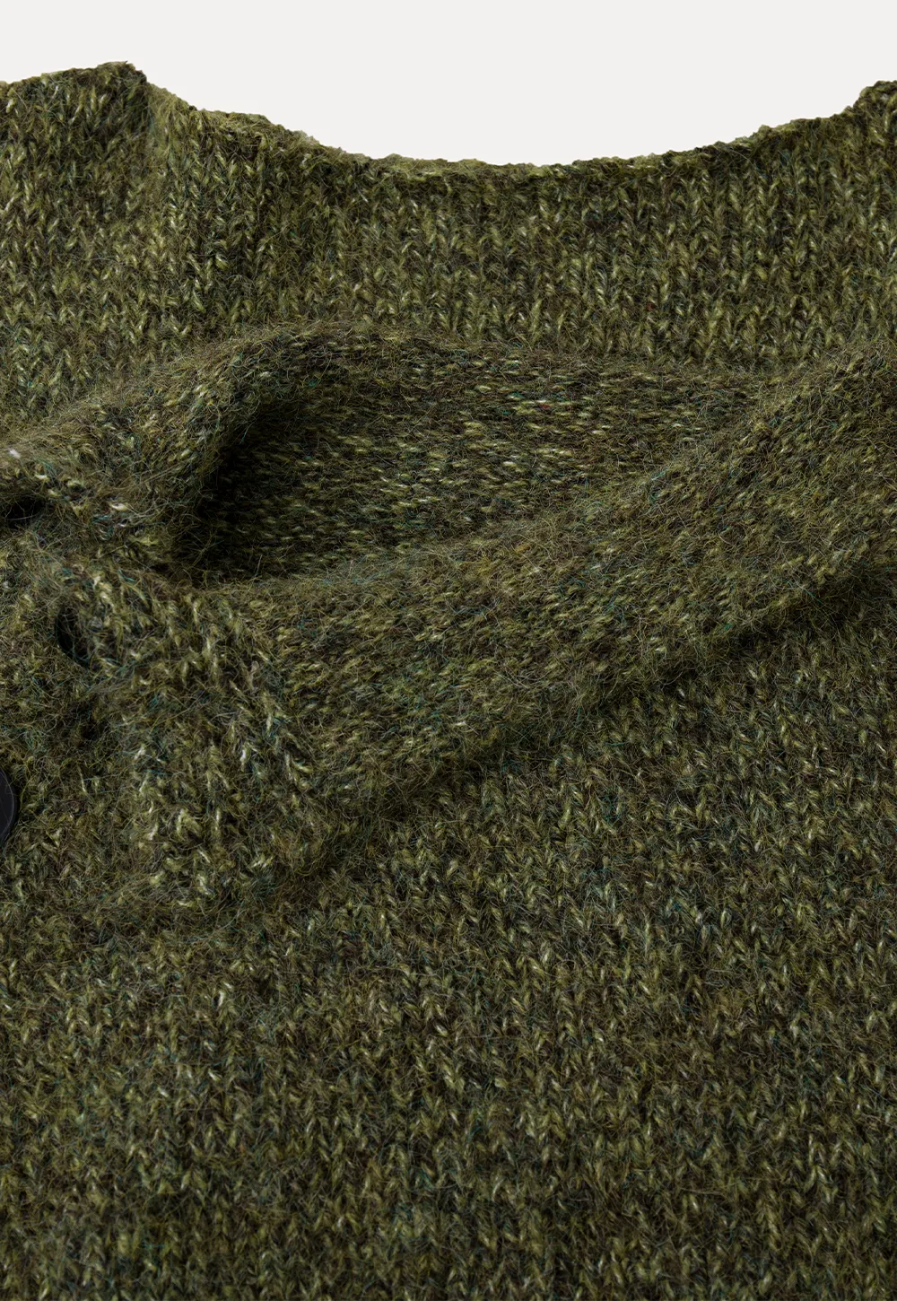 Asymmetrical Buttoned Cowl Neck Oversized Knit Sweater