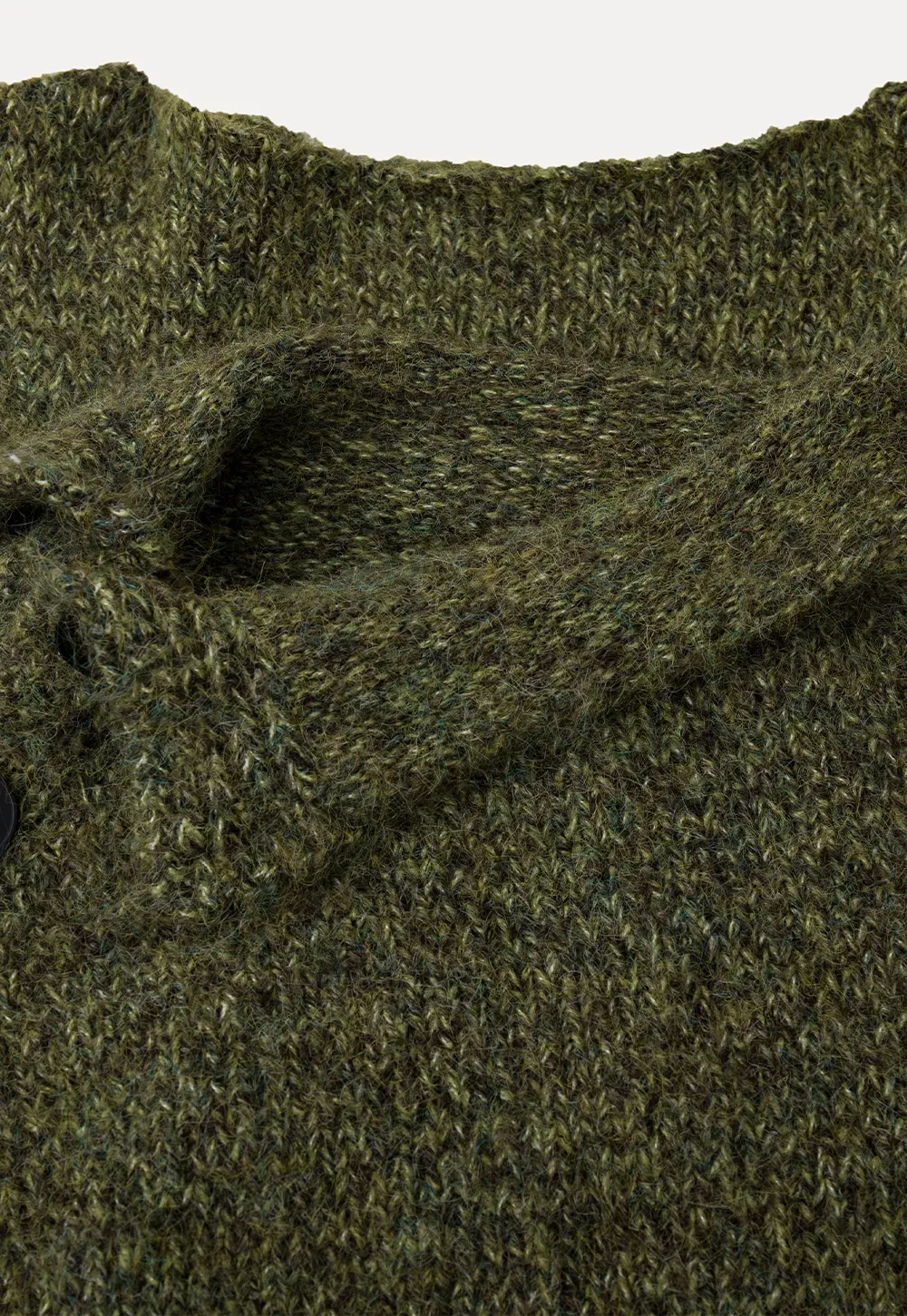 Asymmetrical Buttoned Cowl Neck Oversized Knit Sweater