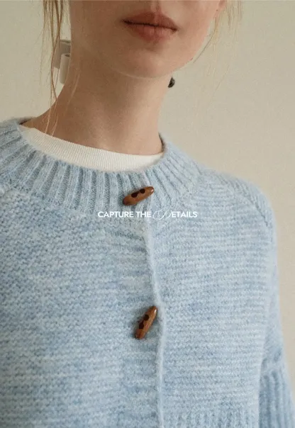 Ribbed Knit Button Front Cardigan Sweater