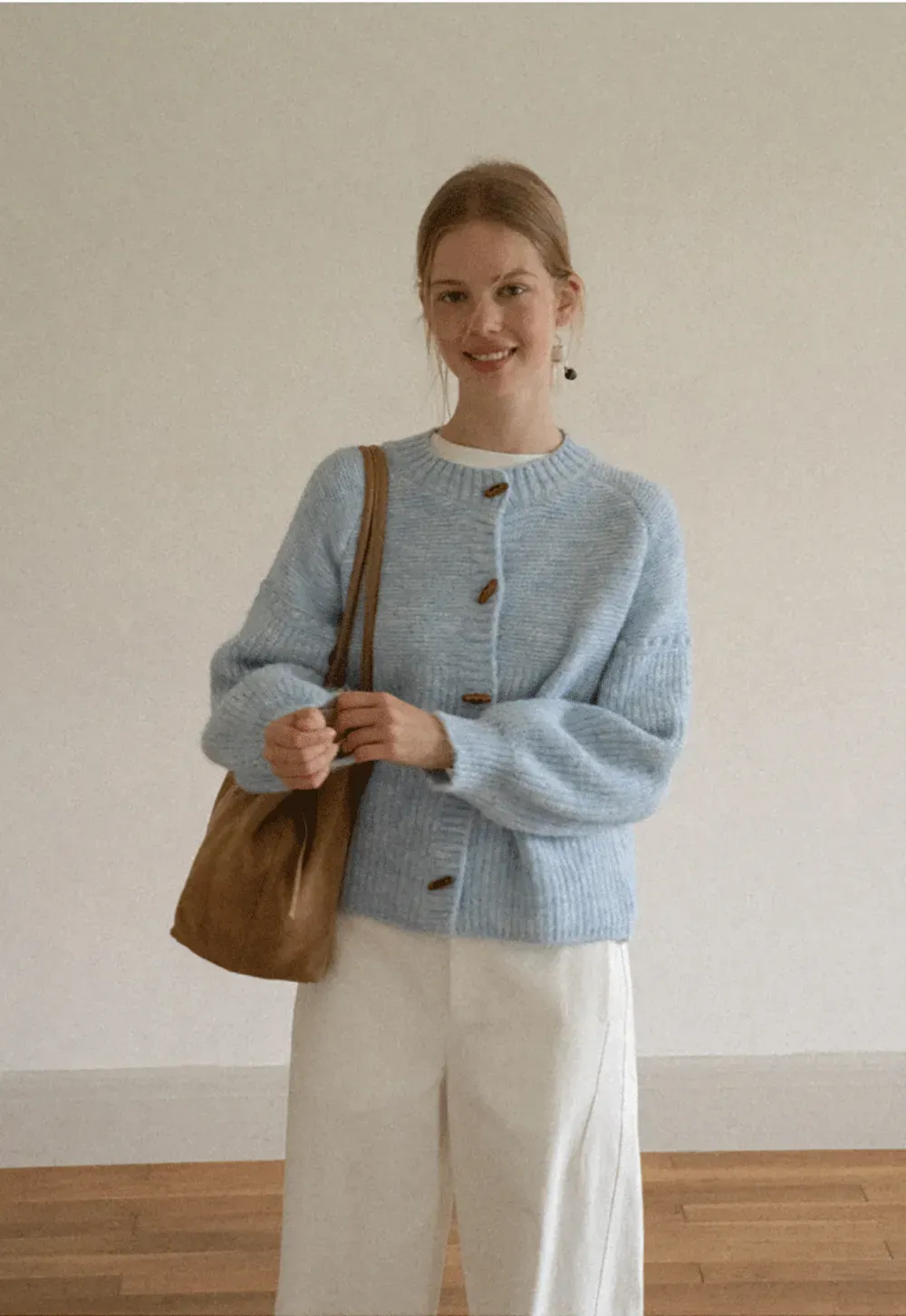 Ribbed Knit Button Front Cardigan Sweater