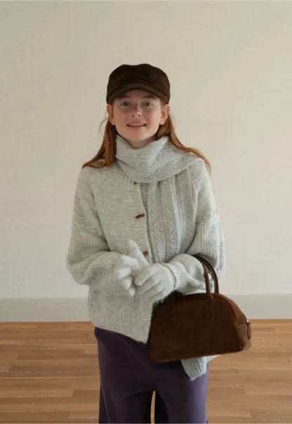 Ribbed Knit Button Front Cardigan Sweater