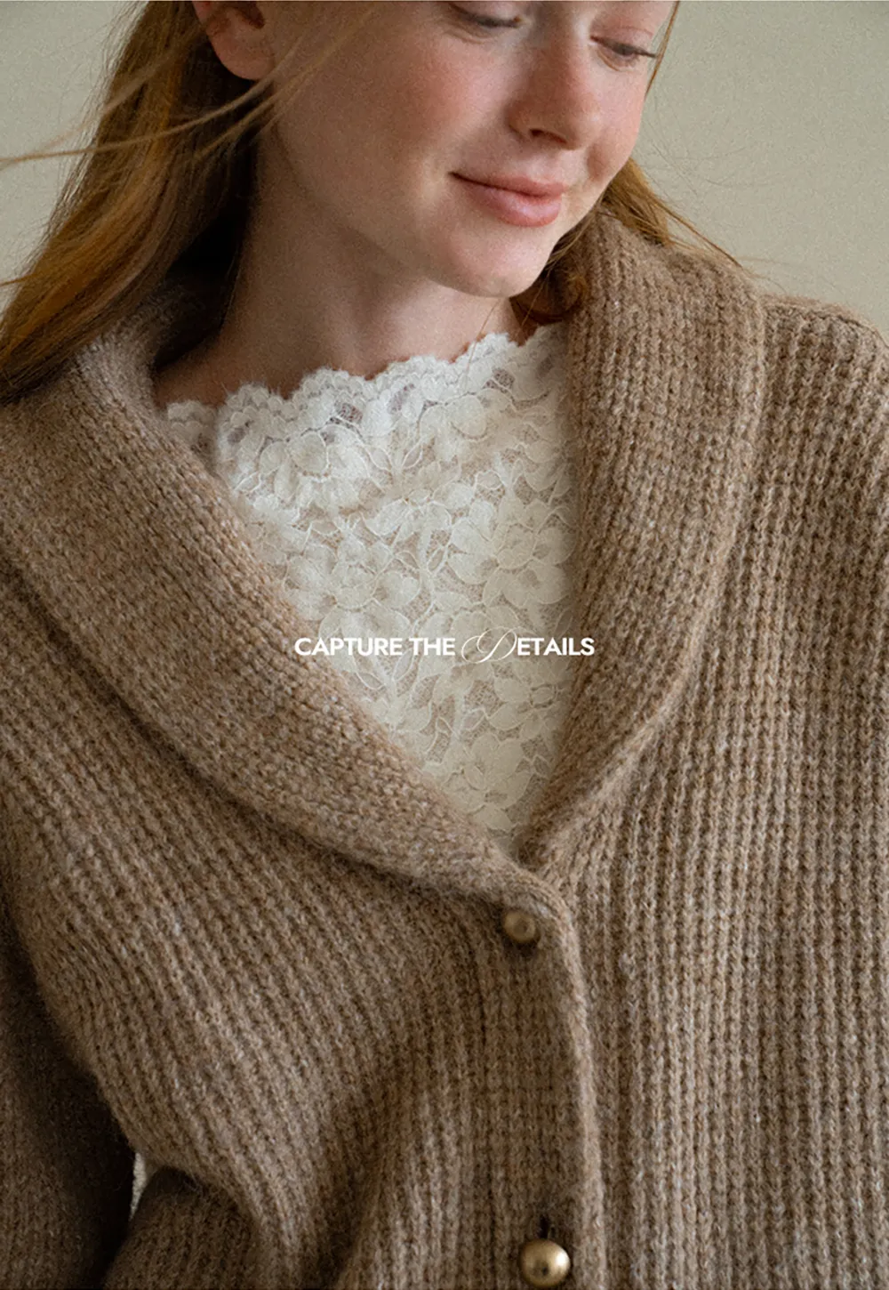 Ribbed Knit Shawl Collar Sweater