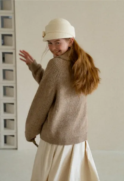 Ribbed Knit Shawl Collar Sweater