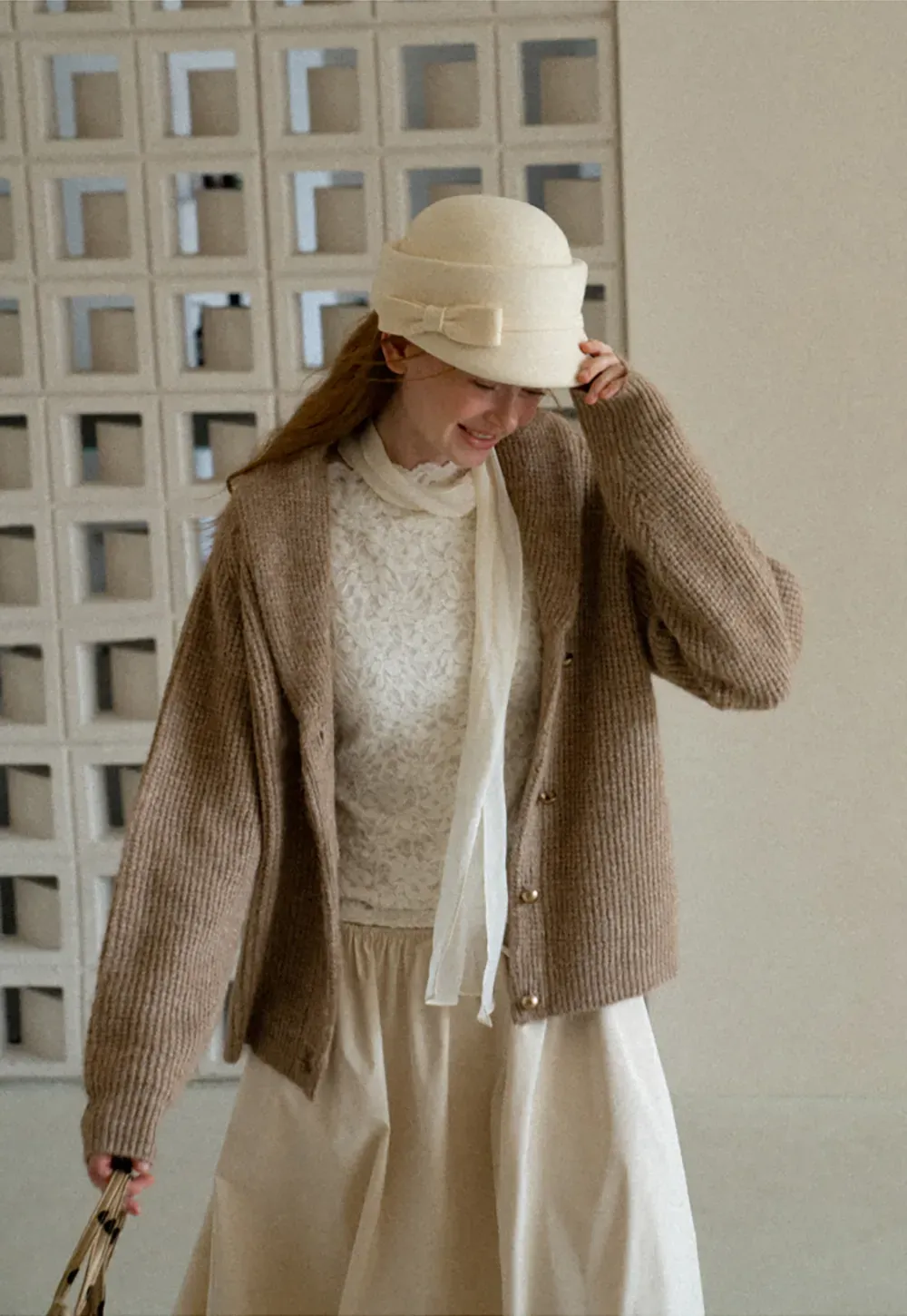 Ribbed Knit Shawl Collar Sweater