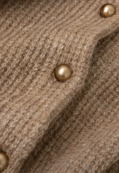 Ribbed Knit Shawl Collar Sweater