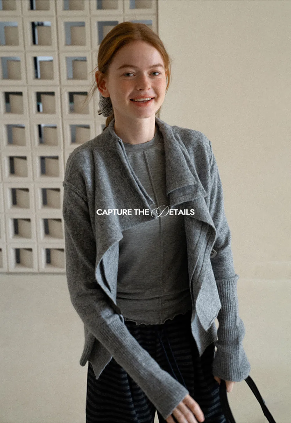 Asymmetrical Wrap Front Ribbed Knit Sweater
