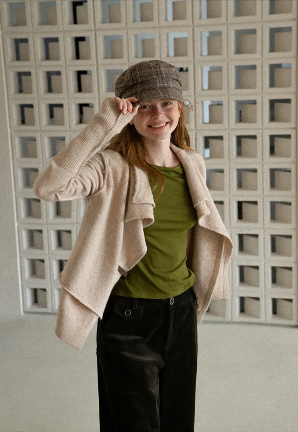 Asymmetrical Wrap Front Ribbed Knit Sweater