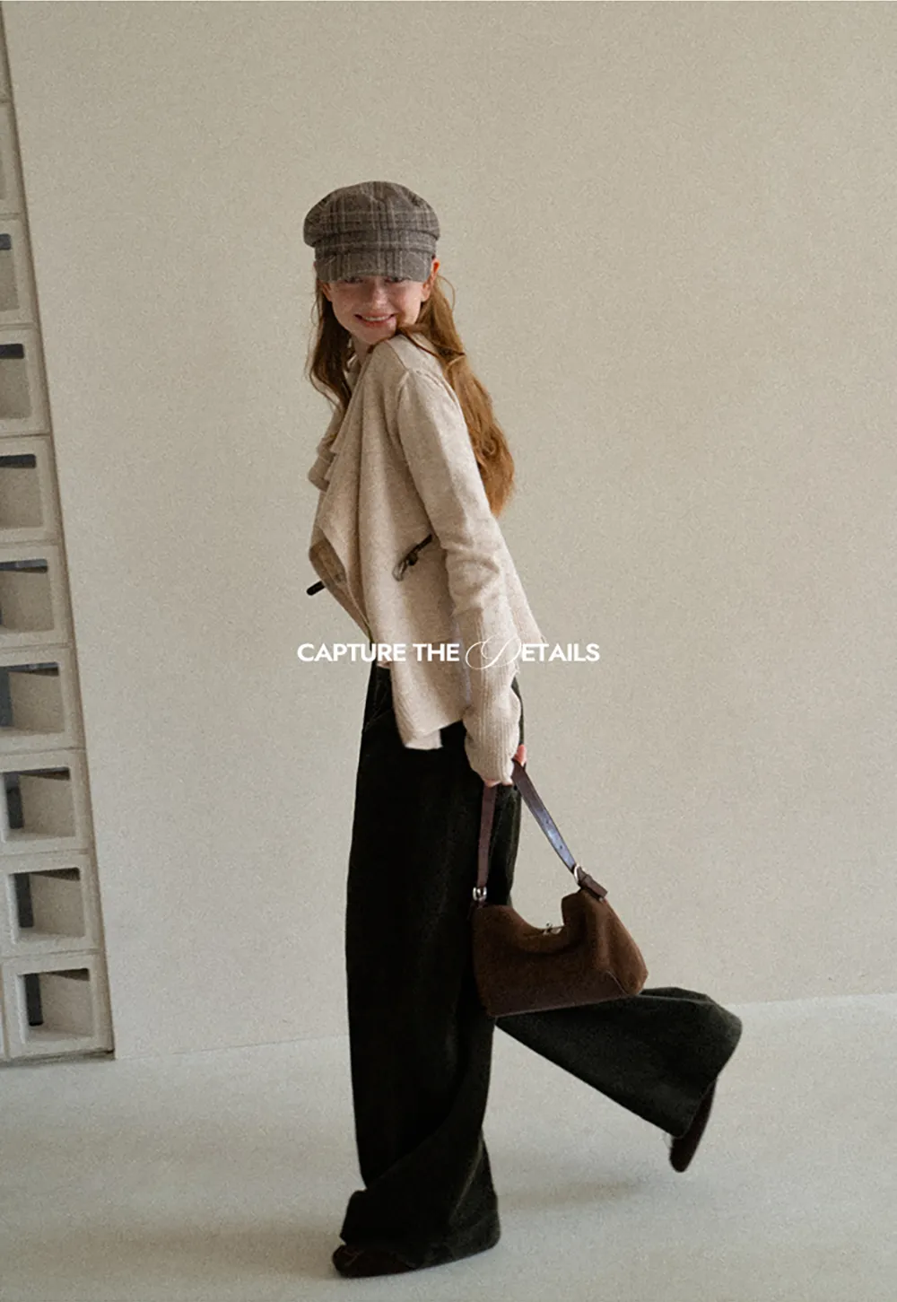 Asymmetrical Wrap Front Ribbed Knit Sweater