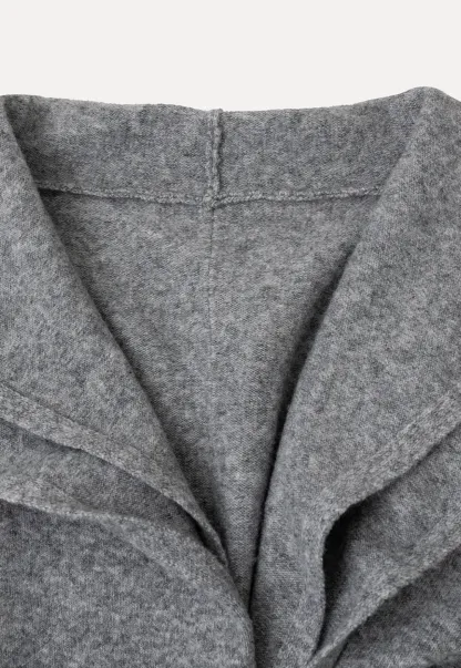 Asymmetrical Wrap Front Ribbed Knit Sweater