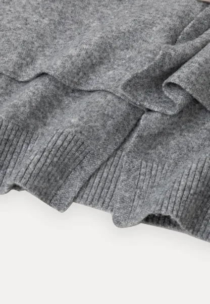 Asymmetrical Wrap Front Ribbed Knit Sweater