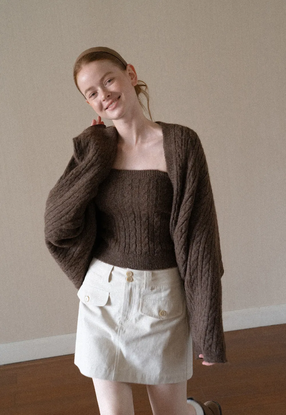 Cable Knit Oversized Cardigan Sweater