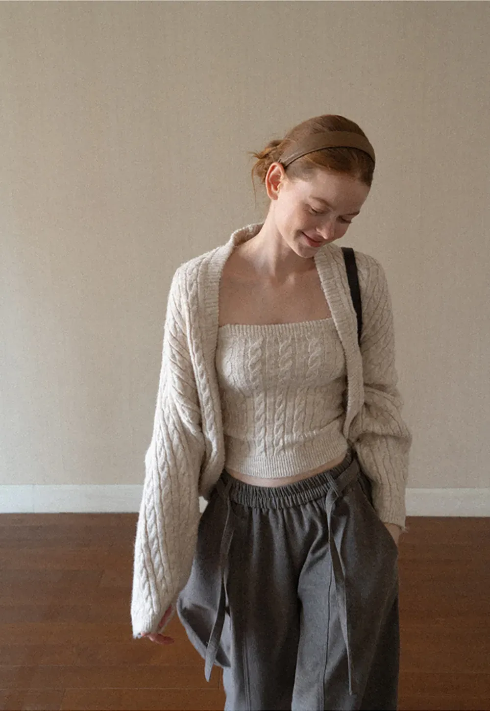Cable Knit Oversized Cardigan Sweater