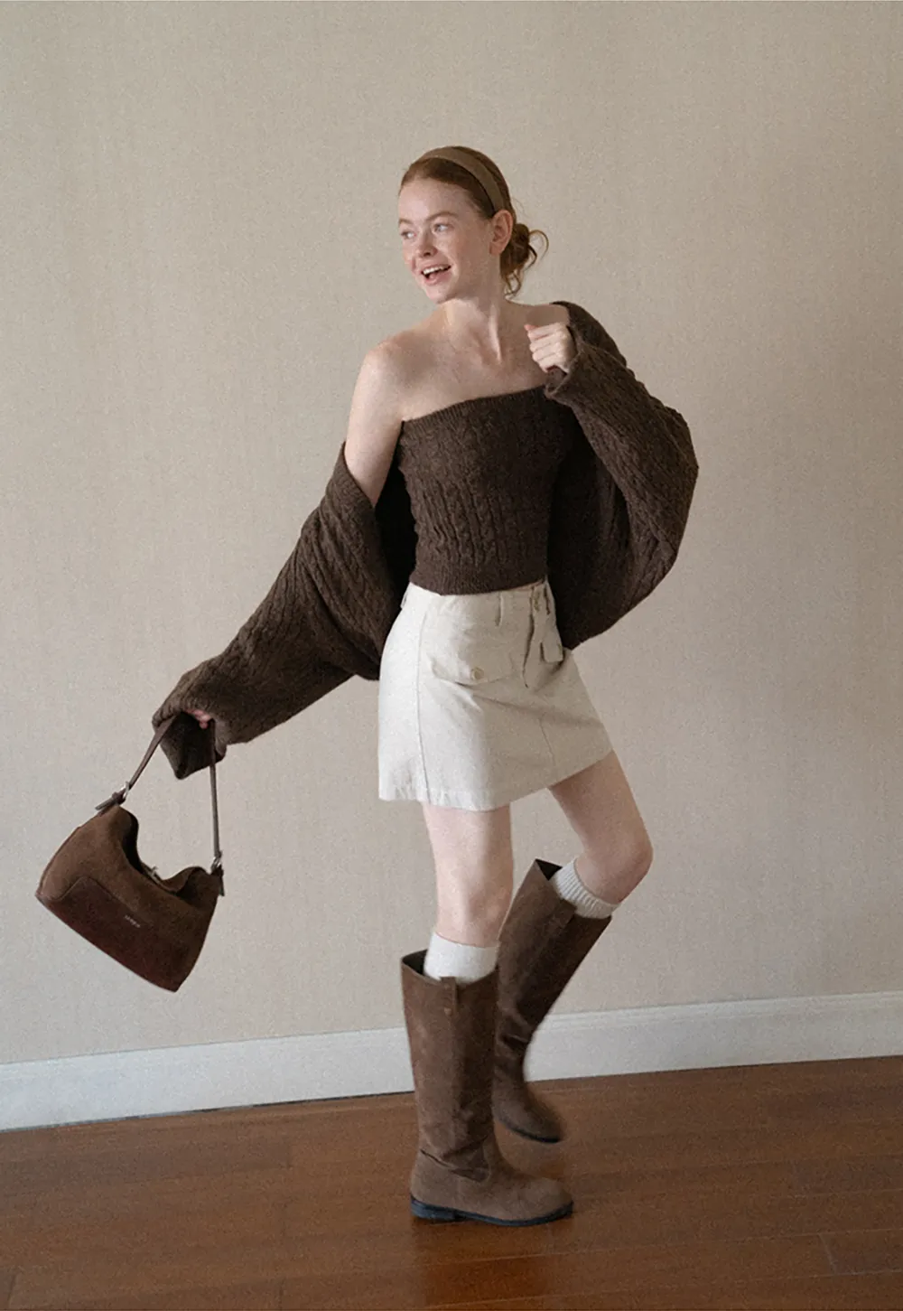 Cable Knit Oversized Cardigan Sweater