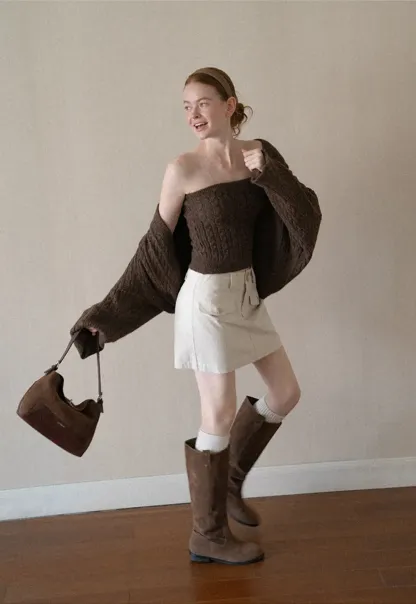 Cable Knit Oversized Cardigan Sweater