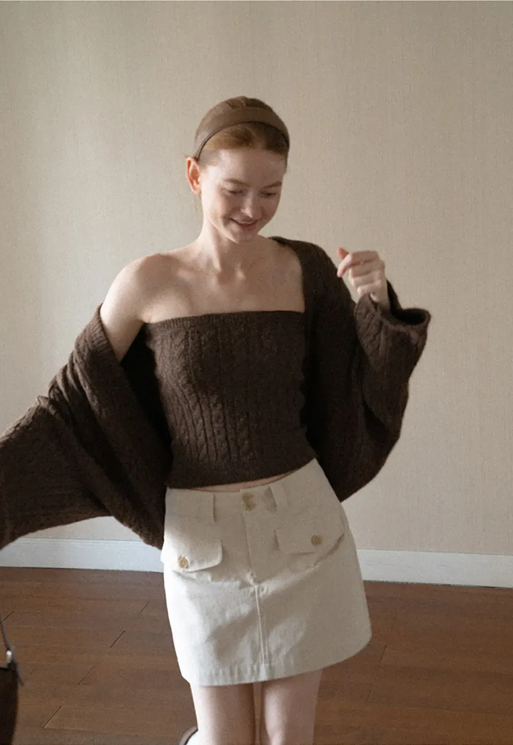 Cable Knit Oversized Cardigan Sweater