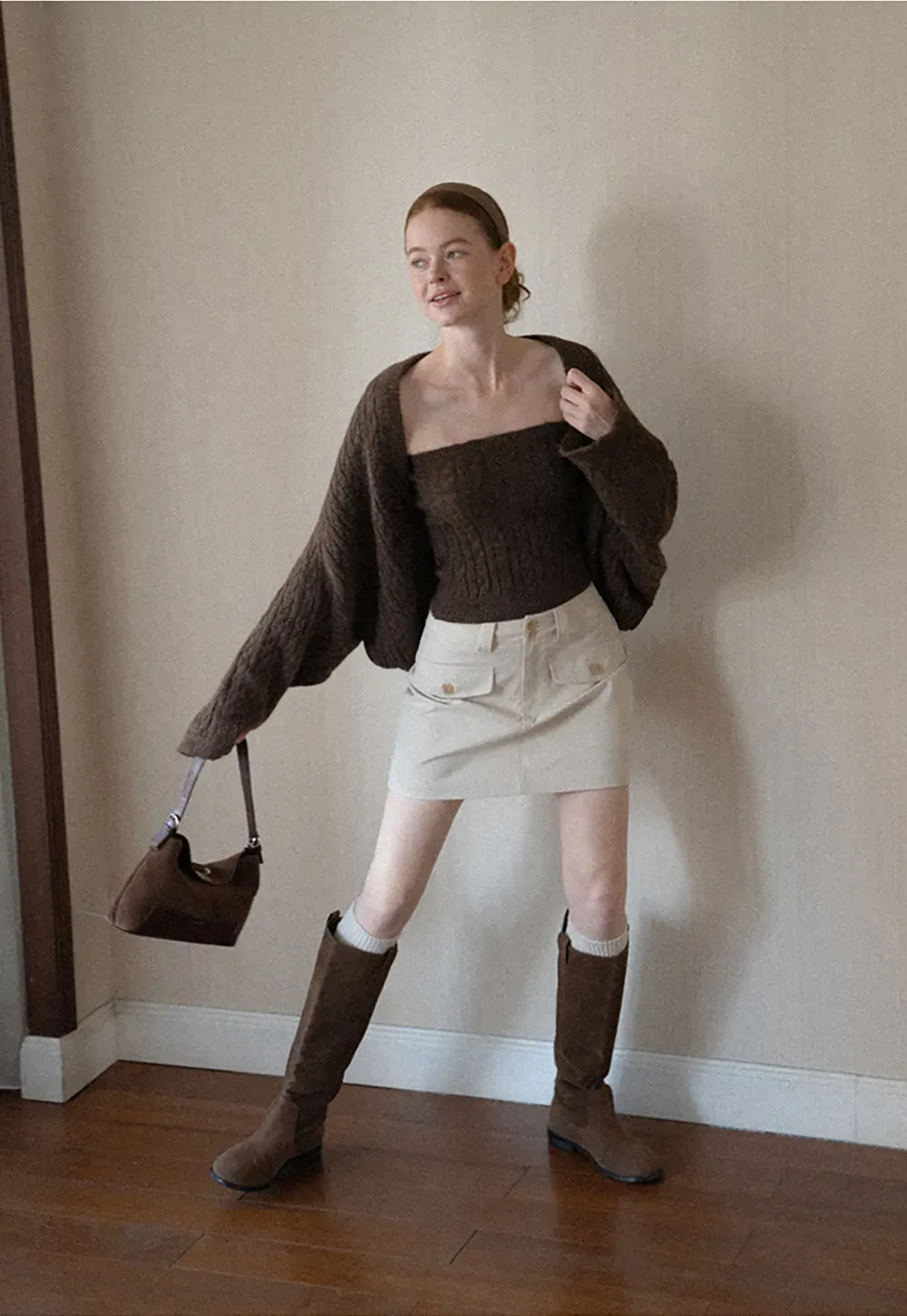 Cable Knit Oversized Cardigan Sweater