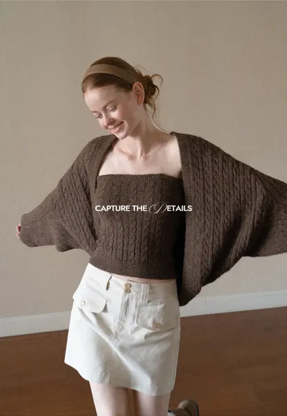 Cable Knit Oversized Cardigan Sweater