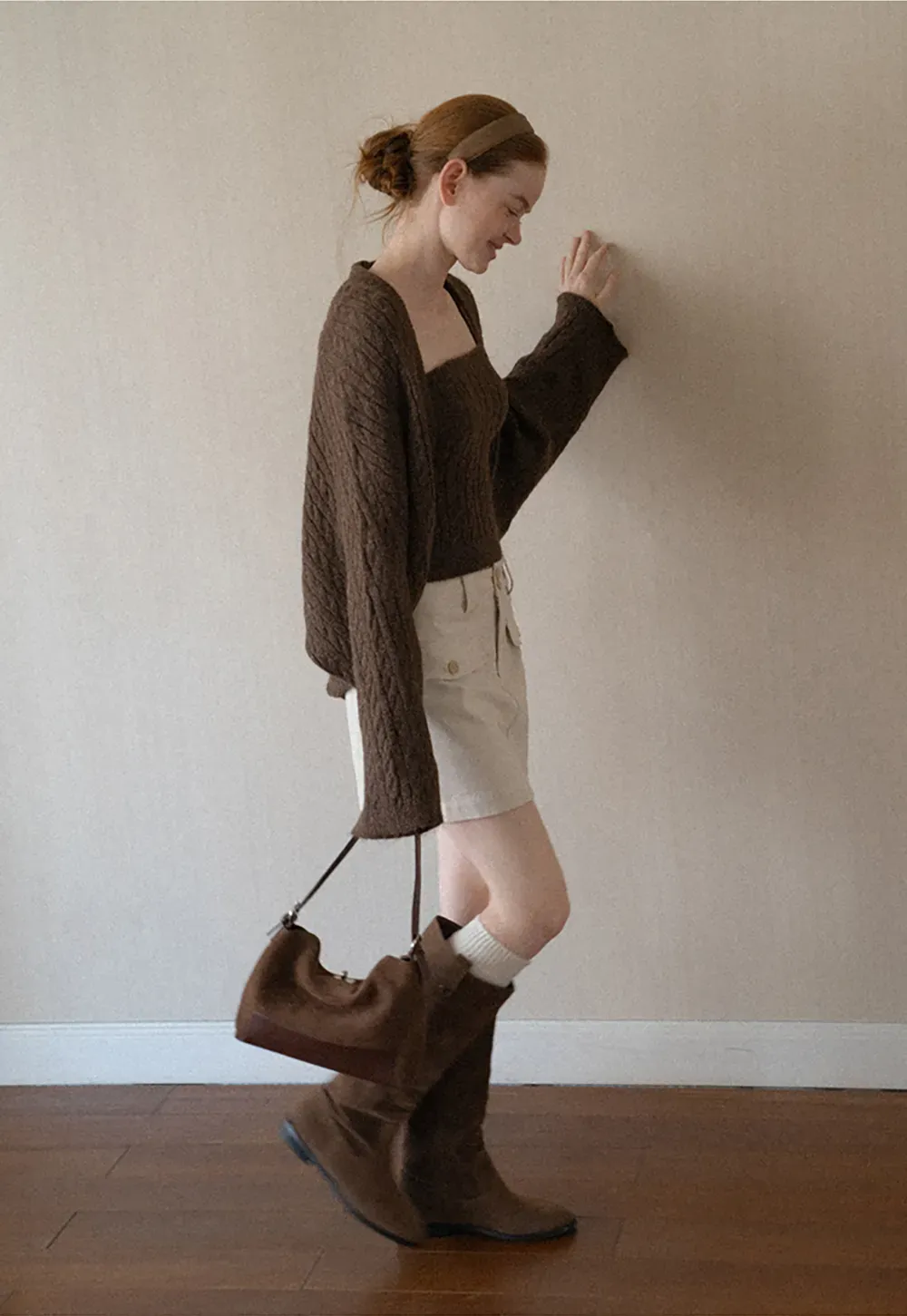 Cable Knit Oversized Cardigan Sweater