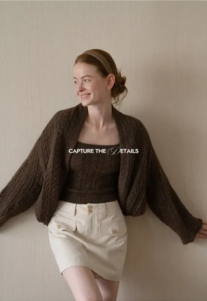 Cable Knit Oversized Cardigan Sweater
