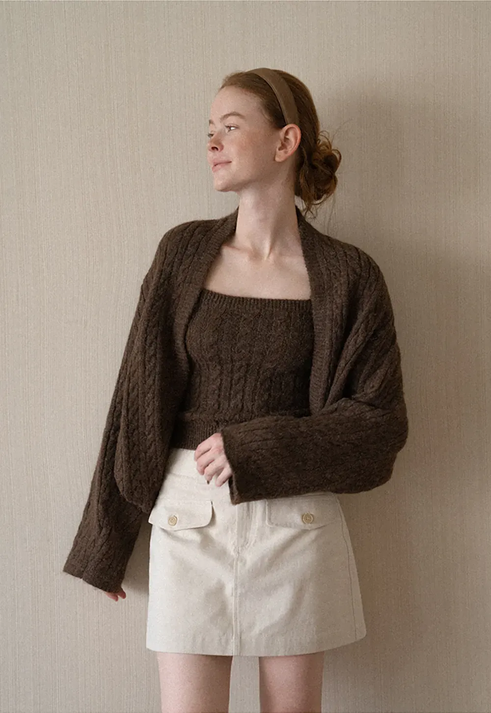 Cable Knit Oversized Cardigan Sweater