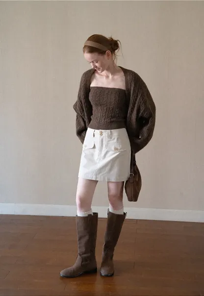 Cable Knit Oversized Cardigan Sweater