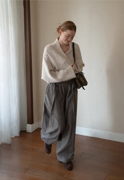 Cable Knit Oversized Cardigan Sweater