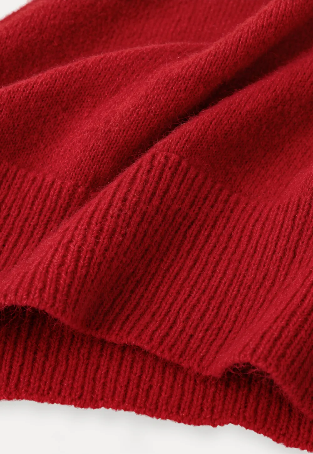 High Neck Ribbed Knit Sweater