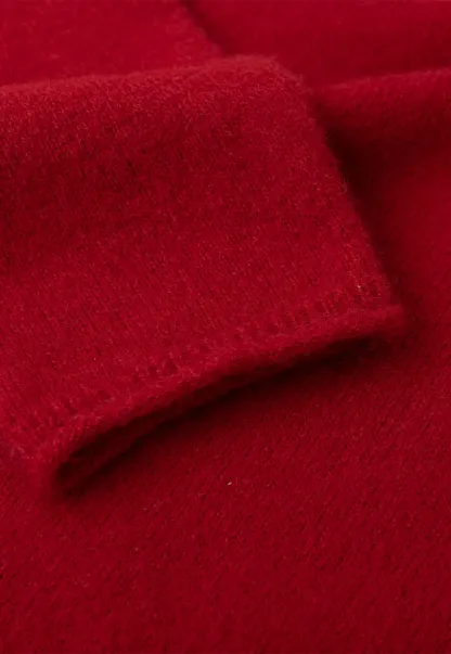 High Neck Ribbed Knit Sweater
