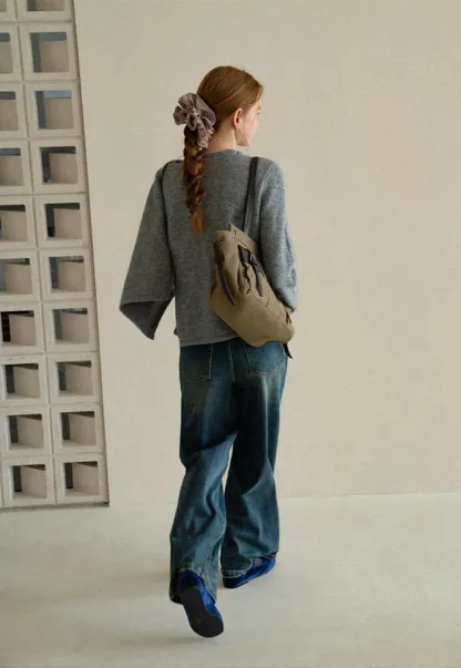 Asymmetrical Draped Cowl Neck Knit Sweater