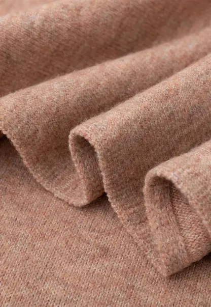 Asymmetrical Draped Cowl Neck Knit Sweater