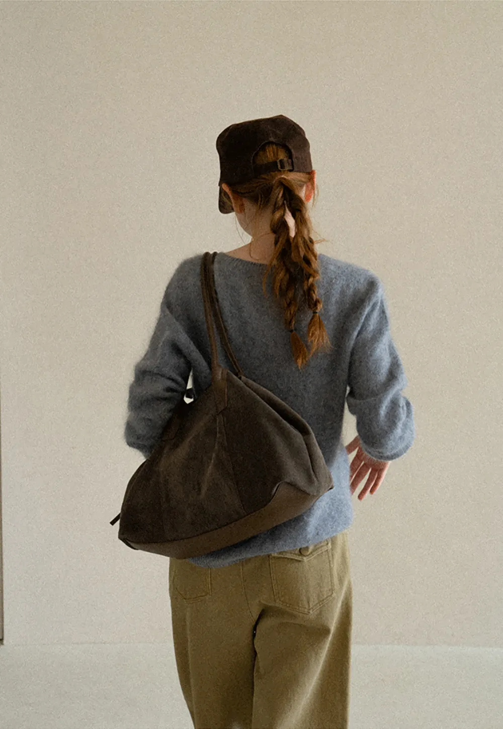 Soft Mohair Blend Crew Neck Long Sleeve Sweater