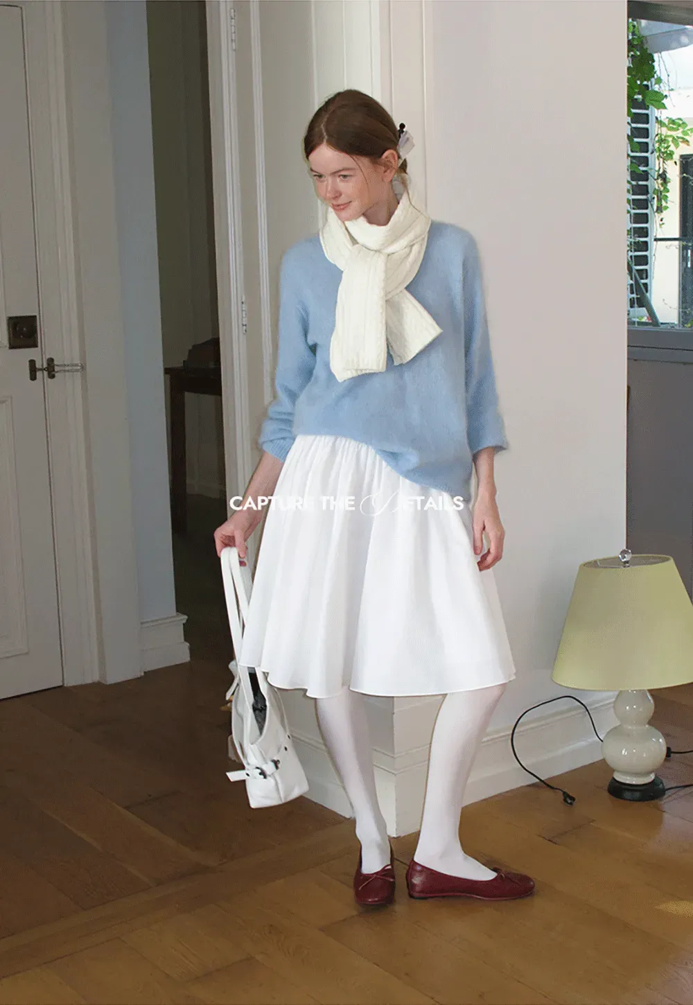 Soft Mohair Blend Crew Neck Long Sleeve Sweater