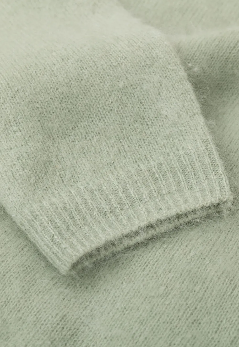 Soft Mohair Blend Crew Neck Long Sleeve Sweater