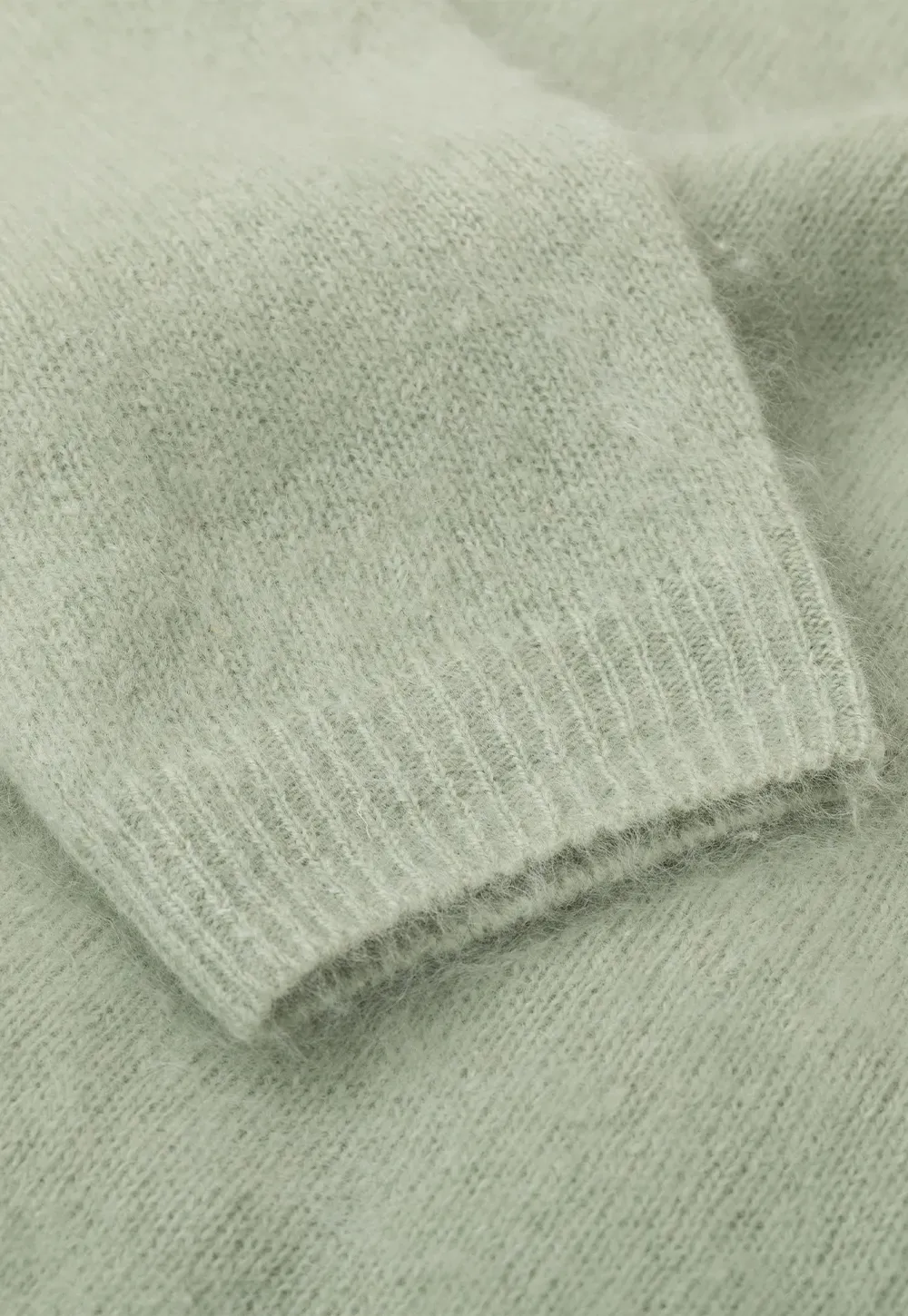 Soft Mohair Blend Crew Neck Long Sleeve Sweater