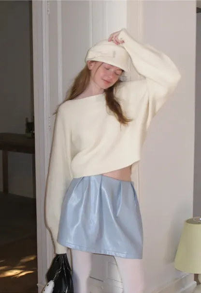 Oversized Drop Shoulder Knit Sweater