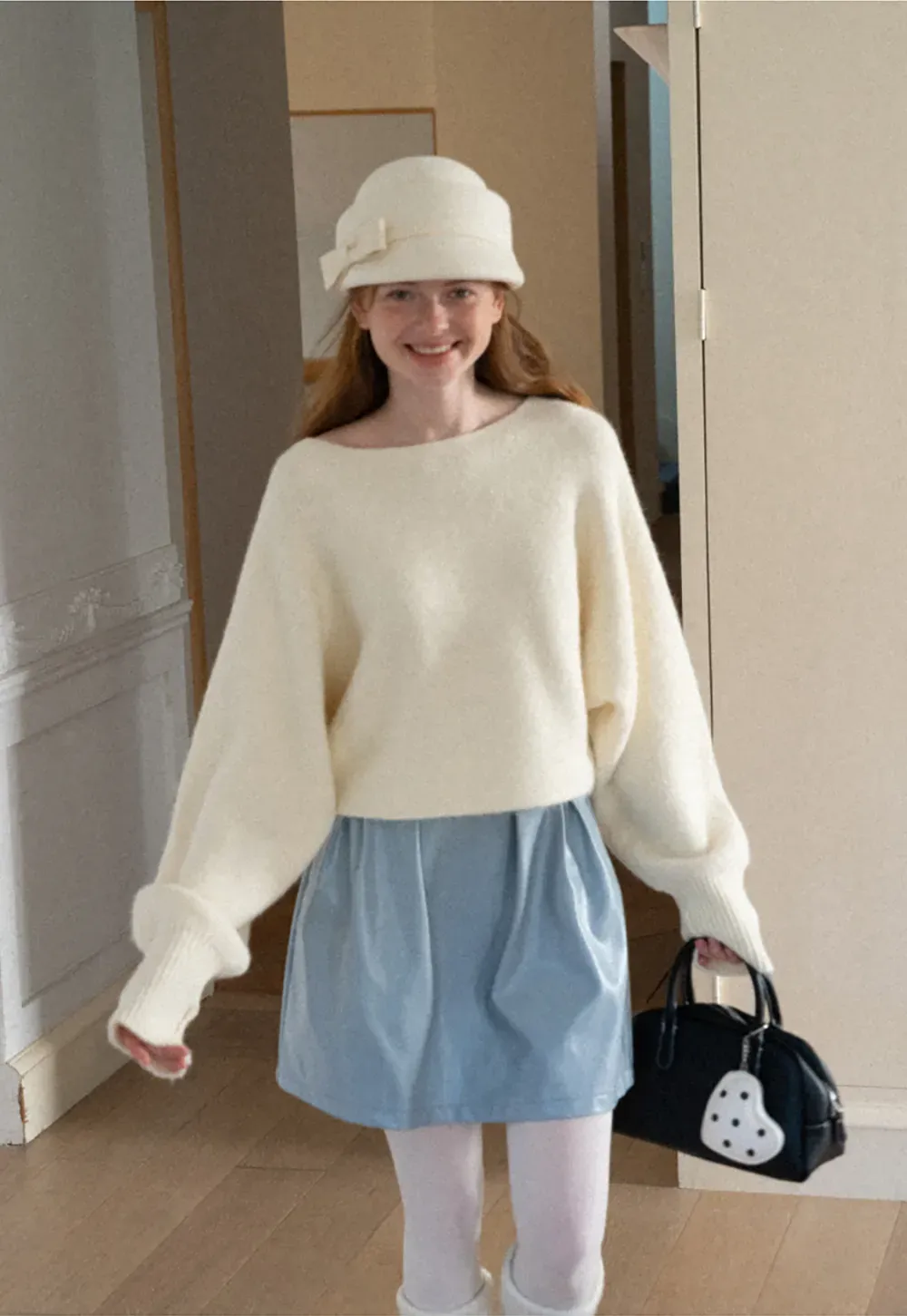 Oversized Drop Shoulder Knit Sweater