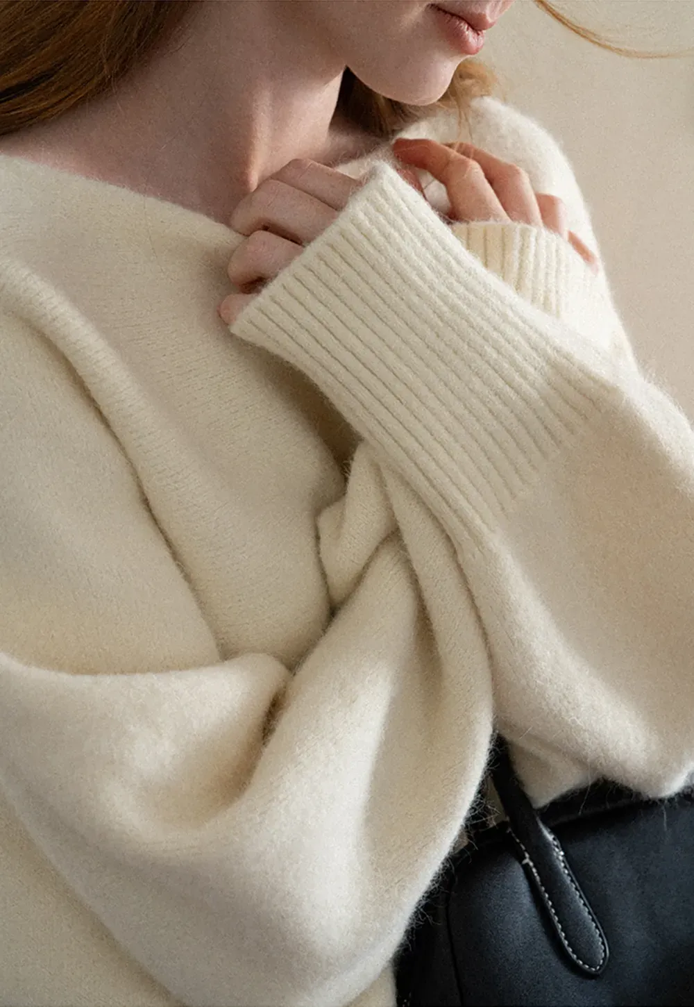 Oversized Drop Shoulder Knit Sweater
