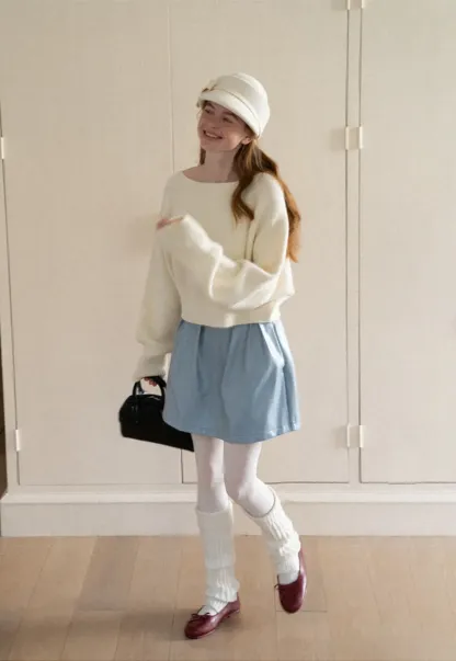 Oversized Drop Shoulder Knit Sweater