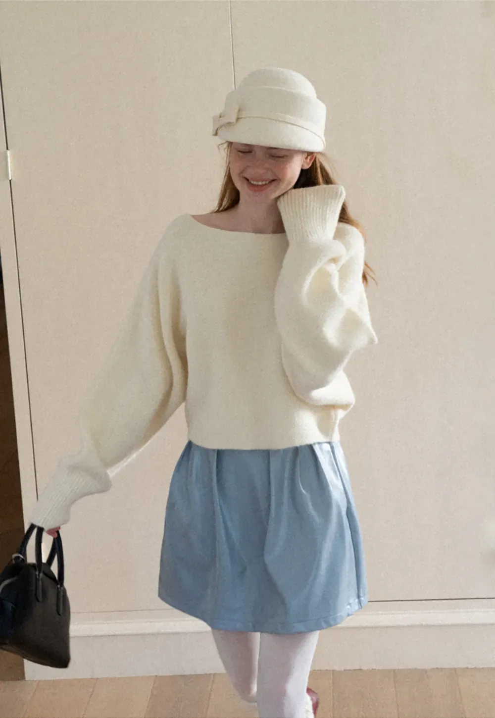 Oversized Drop Shoulder Knit Sweater