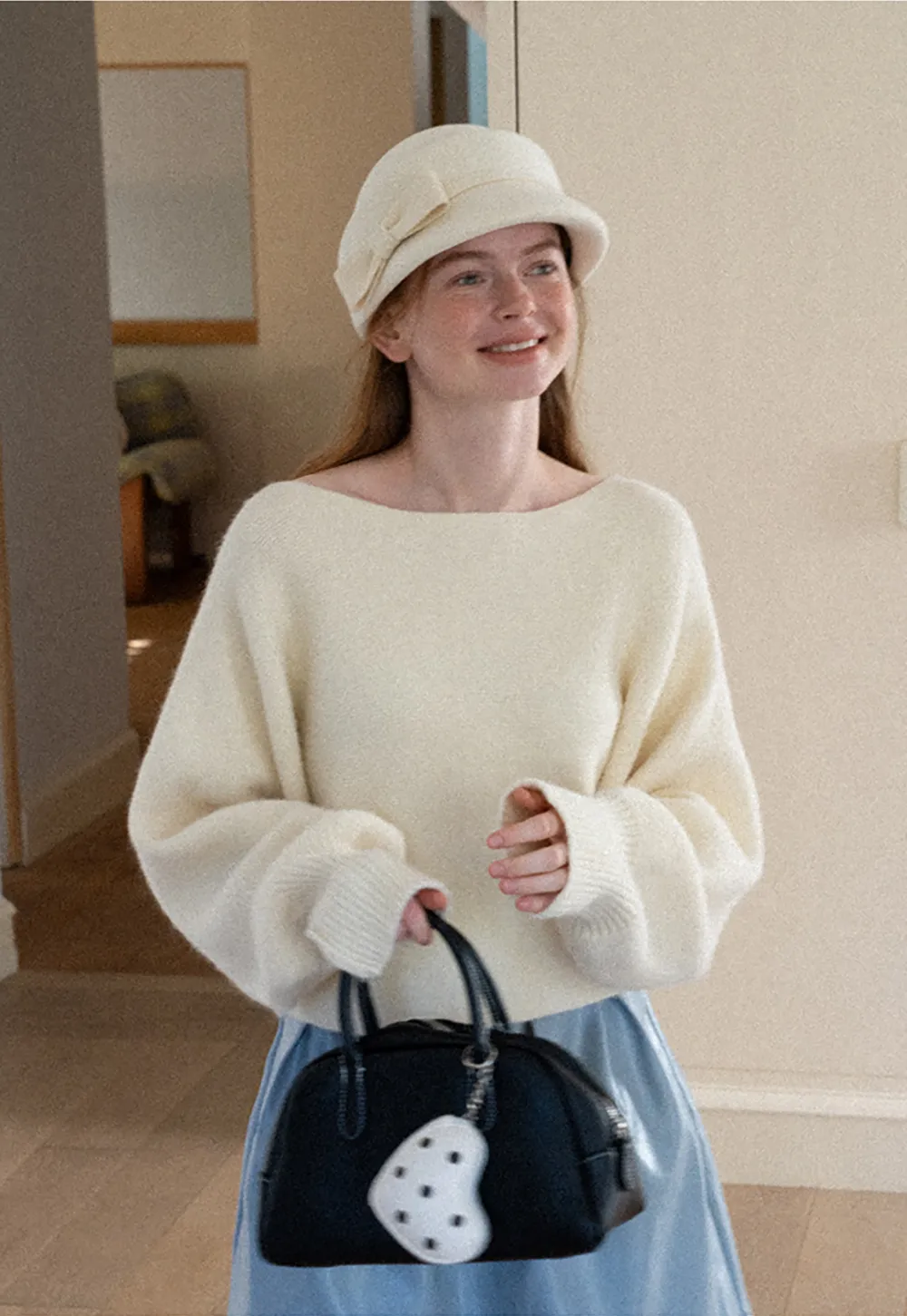 Oversized Drop Shoulder Knit Sweater