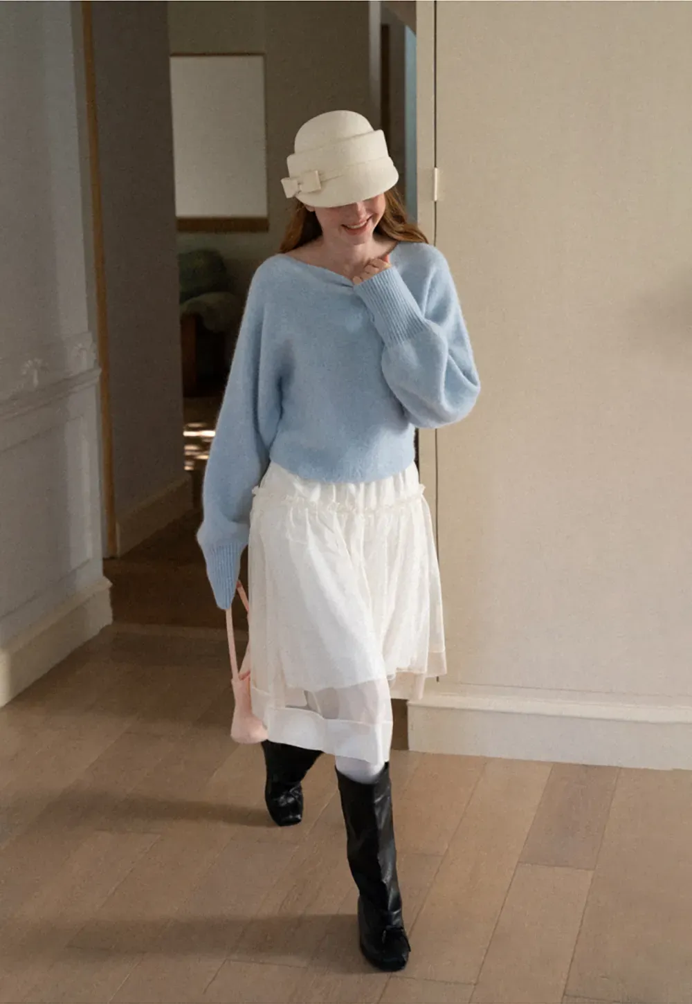 Oversized Drop Shoulder Knit Sweater