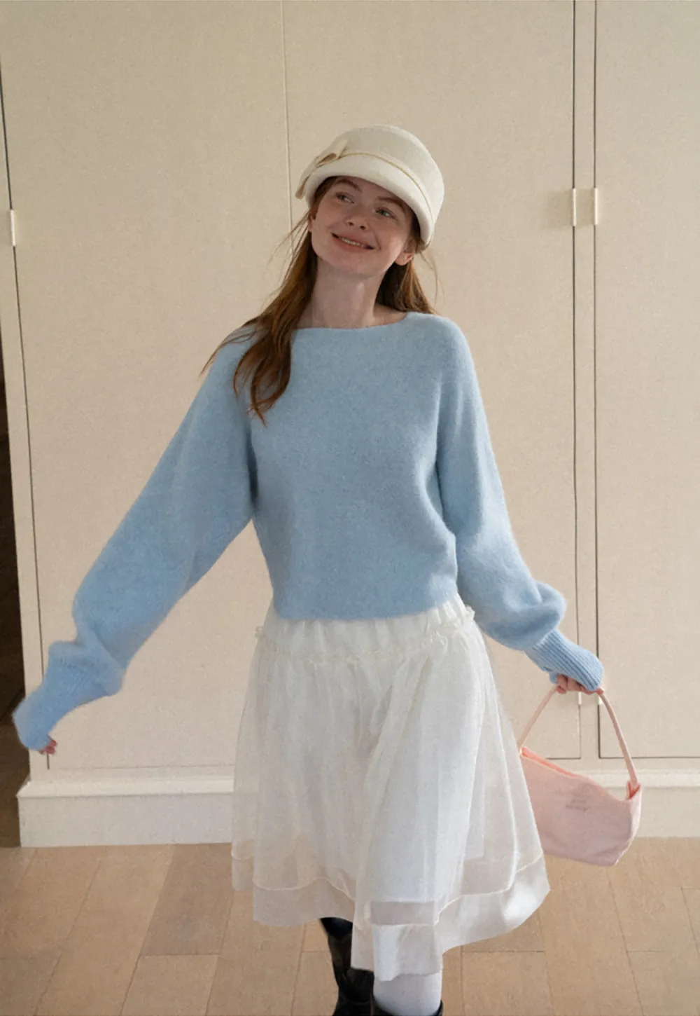 Oversized Drop Shoulder Knit Sweater